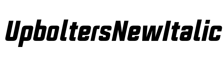 Upbolters New Italic  Скачать бесплатные шрифты