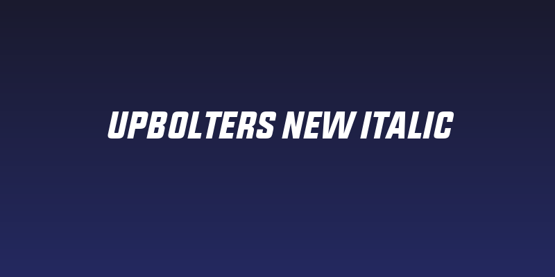 Upbolters New Italic Social Header