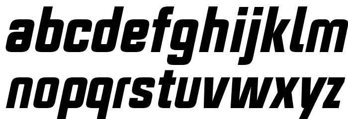 Upbolters New Italic Schriftart Kleinbuchstaben