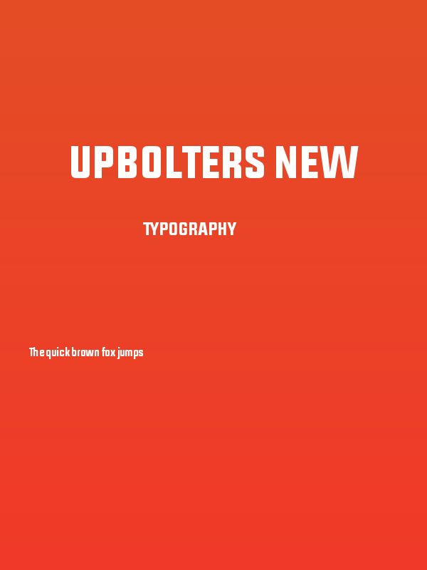 Upbolters New Poster