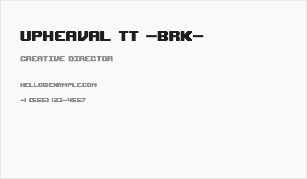 Upheaval TT -BRK- Business Card