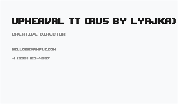 Upheaval TT (RUS BY LYAJKA) Business Card