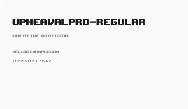 UpheavalPro-Regular Business Card