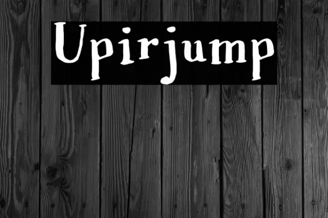 Upirjump Font examples