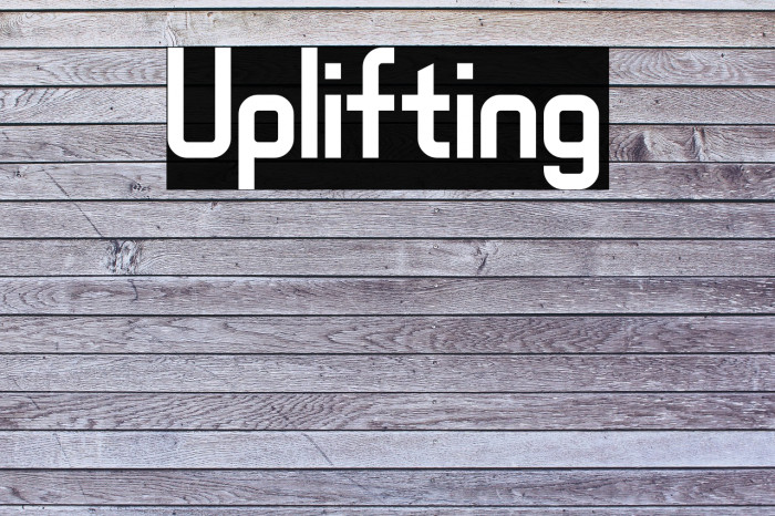 Uplifting Font examples