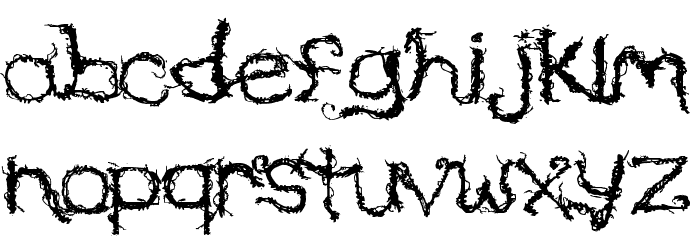 Upon The Overgrowth Font LOWERCASE