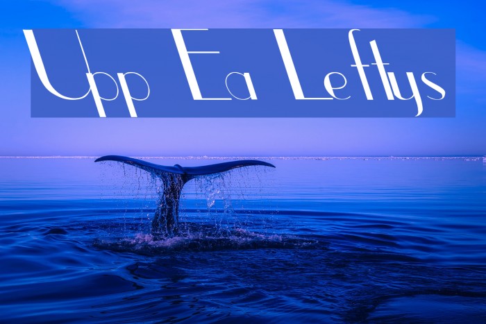 Upp Ea Leftys Font examples