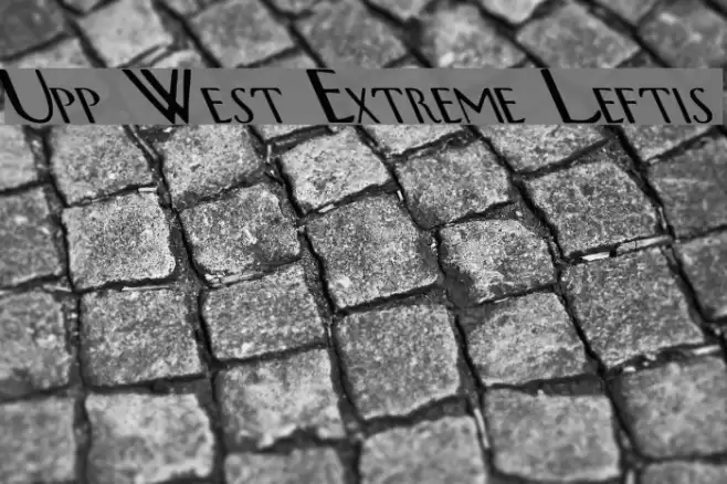 Upp West Extreme Leftis Schriftart examples
