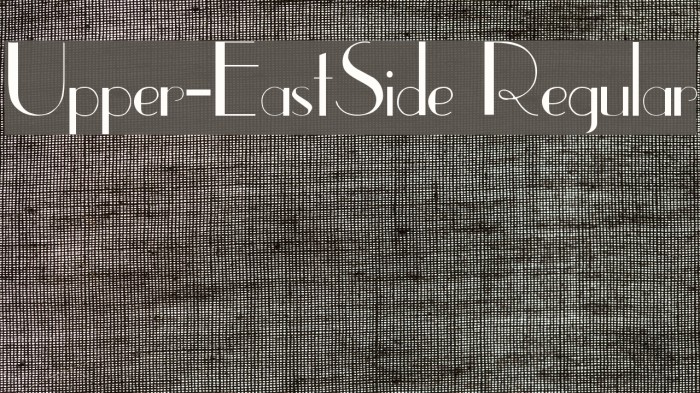 Upper-EastSide Regular Font examples