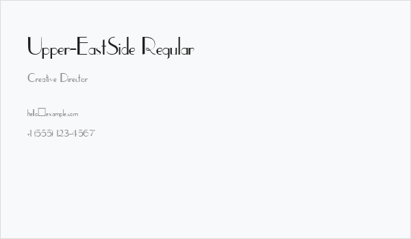 Upper-EastSide Regular Business Card