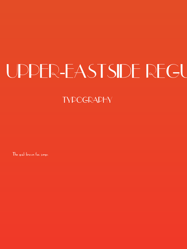 Upper-EastSide Regular Poster