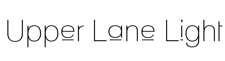 Upper Lane Light Font