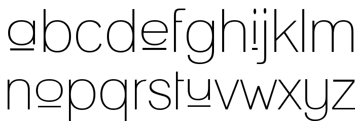 Upper Lane Light Font LOWERCASE
