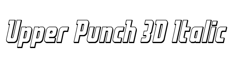 Upper Punch 3D Italic  Скачать бесплатные шрифты