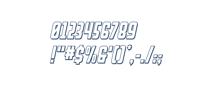 Upper Punch 3D Italic Other Characters