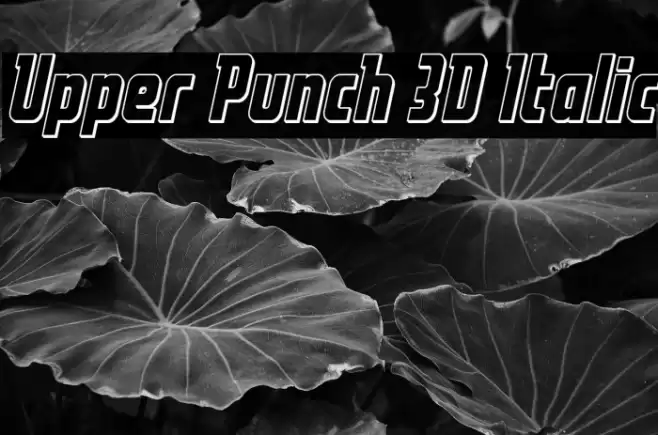 Upper Punch 3D Italic Font examples