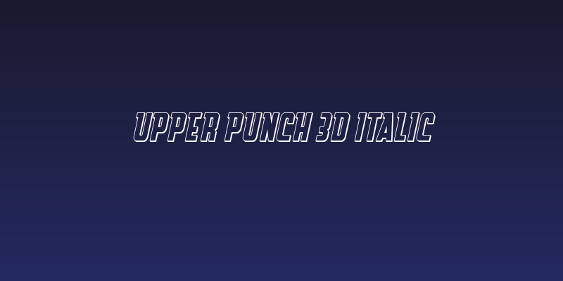 Upper Punch 3D Italic Social Header