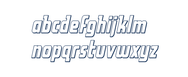 Upper Punch 3D Italic Lowercase