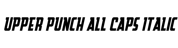 Upper Punch All Caps Italic  Free Fonts Download