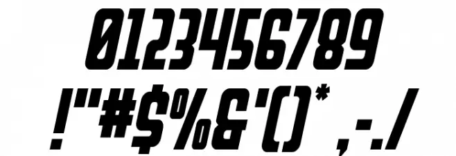 Upper Punch All Caps Italic Font OTHER CHARS