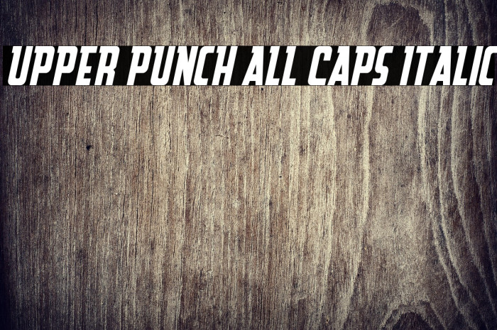 Upper Punch All Caps Italic Example 3