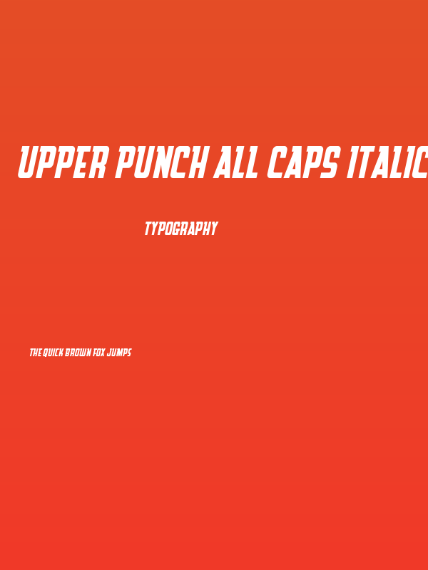 Upper Punch All Caps Italic Poster