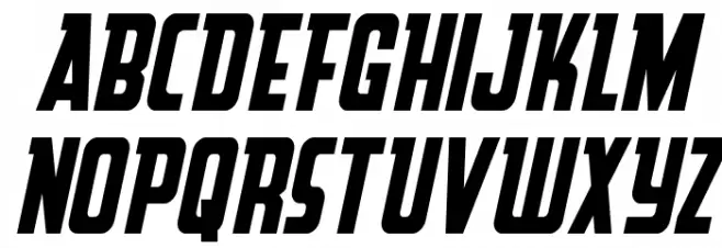 Upper Punch All Caps Italic Font LOWERCASE
