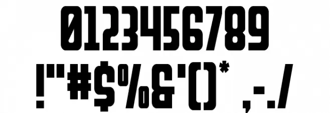 Upper Punch All Caps Font OTHER CHARS