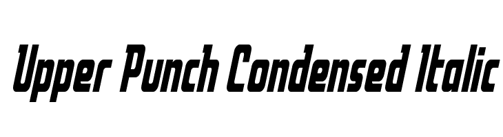 Upper Punch Condensed Italic  font caratteri gratis