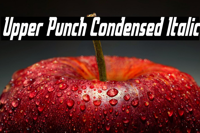 Upper Punch Condensed Italic Example 2