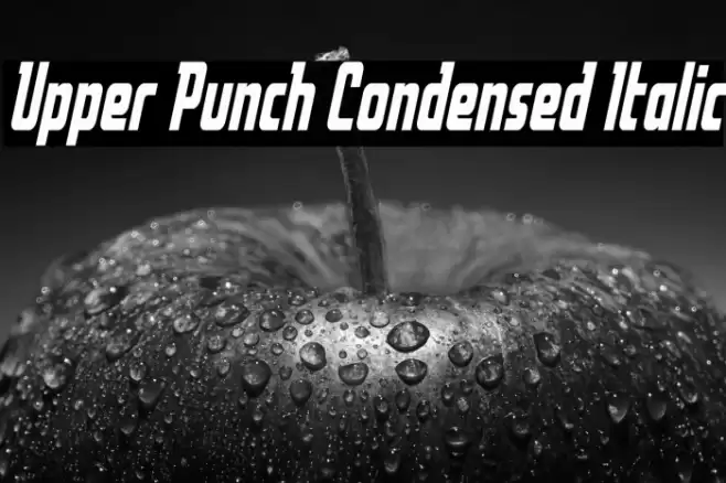Upper Punch Condensed Italic Font examples