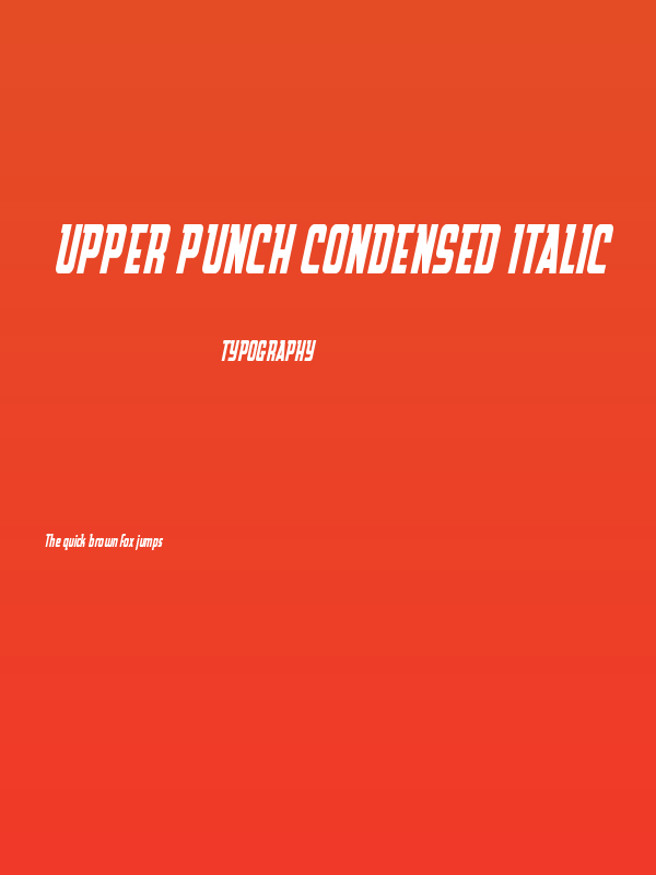 Upper Punch Condensed Italic Poster