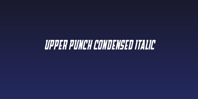Upper Punch Condensed Italic Social Header
