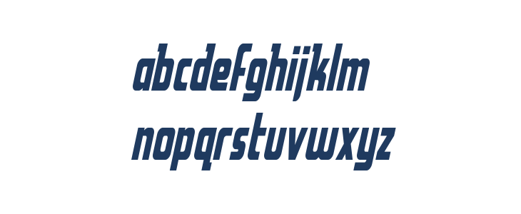 Upper Punch Condensed Italic Lowercase