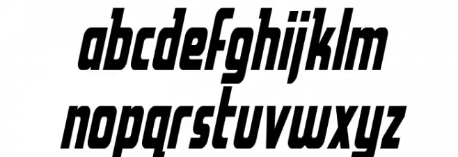 Upper Punch Condensed Italic Font LOWERCASE