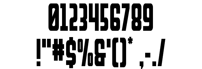 Upper Punch Condensed Font OTHER CHARS