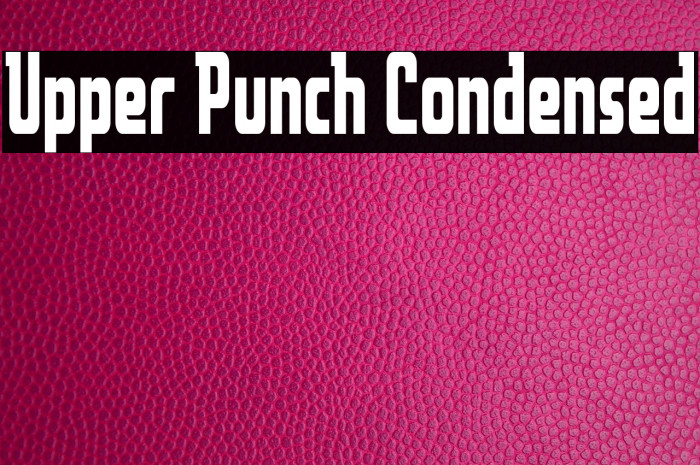 Upper Punch Condensed Example 1