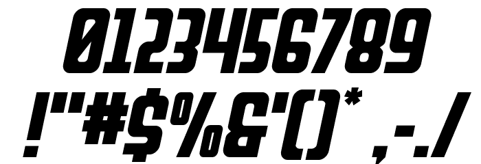 Upper Punch Expanded Italic Font OTHER CHARS