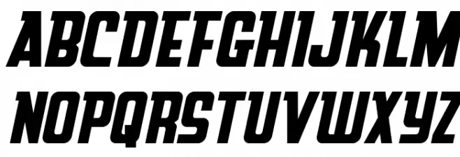 Upper Punch Expanded Italic Schriftart Groß