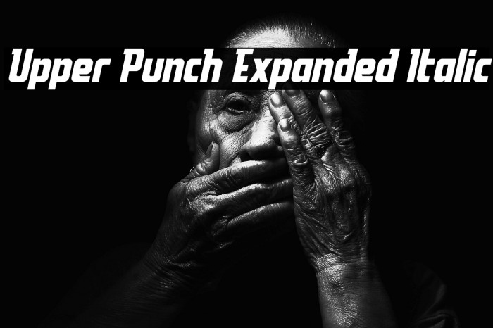 Upper Punch Expanded Italic Example 2