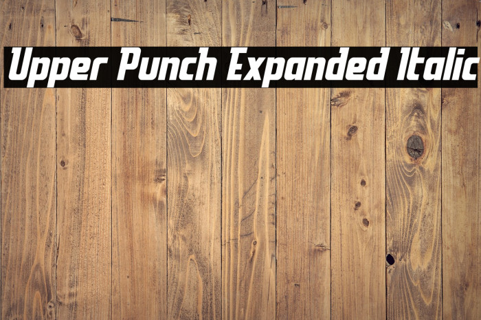 Upper Punch Expanded Italic Example 3