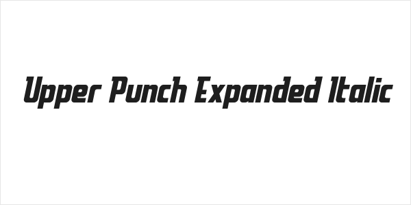 Upper Punch Expanded Italic Logo