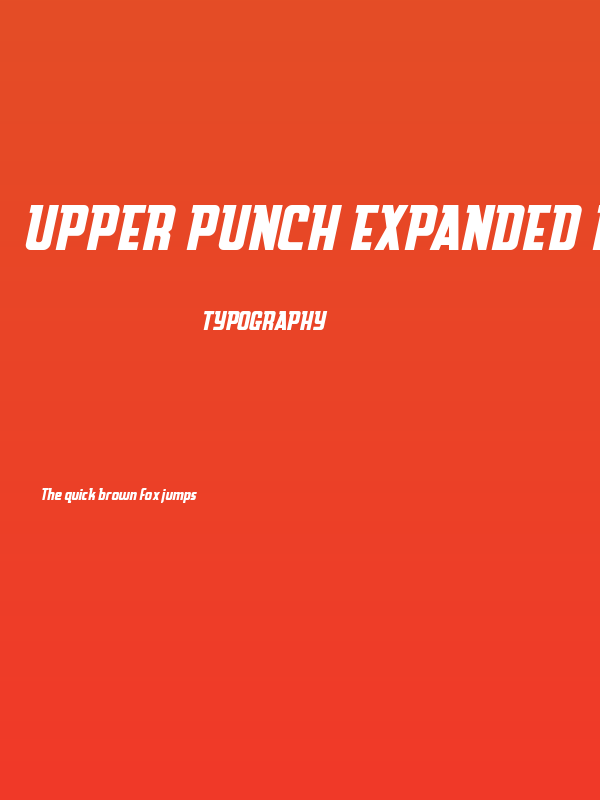 Upper Punch Expanded Italic Poster
