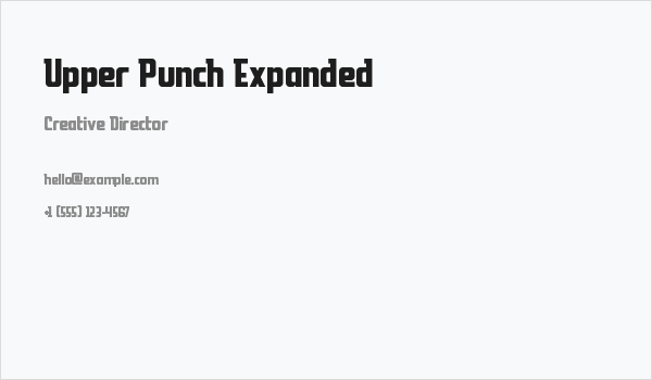 Upper Punch Expanded Business Card