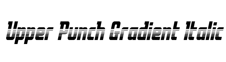 Upper Punch Gradient Italic  Frei Schriftart Herunterladen