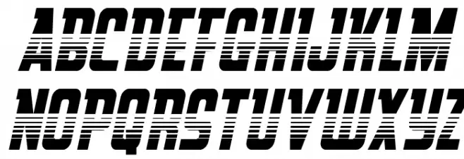 Upper Punch Gradient Italic Schriftart Groß
