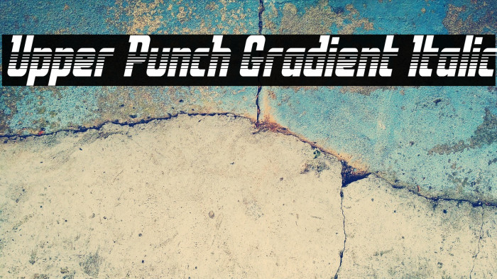Upper Punch Gradient Italic Example 1