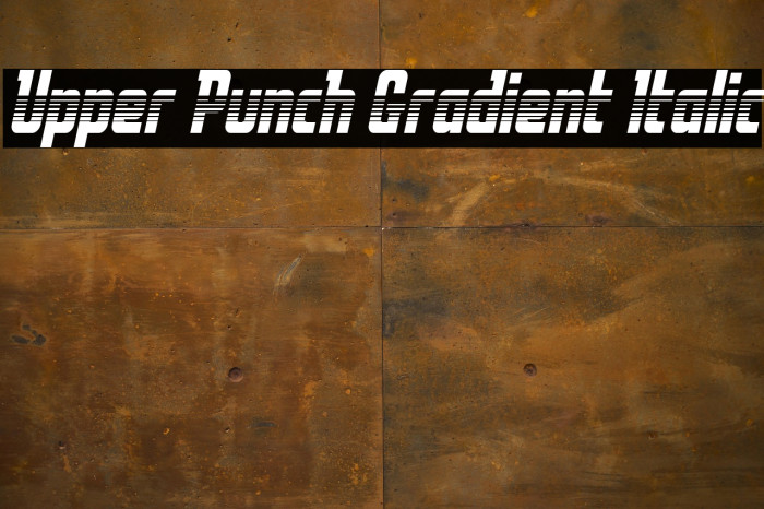 Upper Punch Gradient Italic Example 2