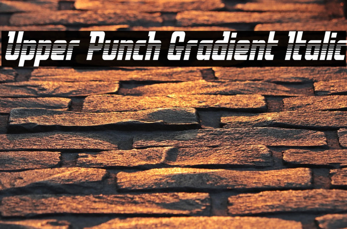Upper Punch Gradient Italic Example 3