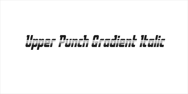 Upper Punch Gradient Italic Logo